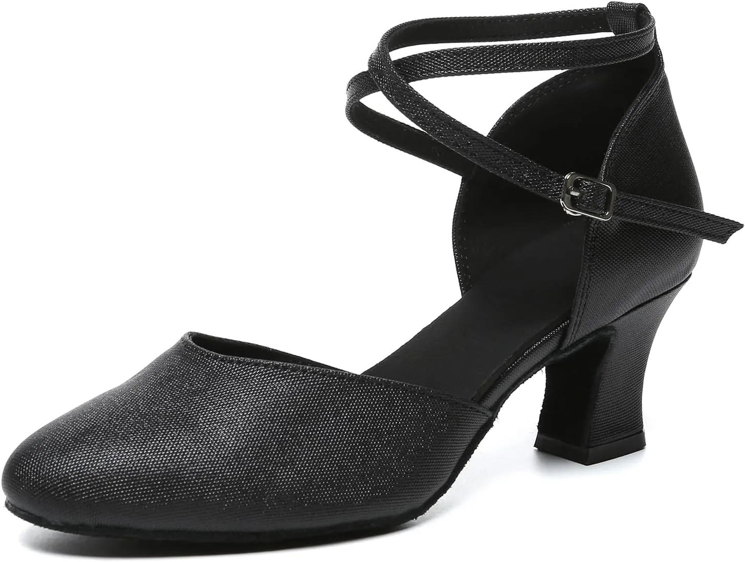 DKZSYIM Women Ballroom Latin Dance Shoes Closed Toe Salsa Tango Party Dance Shoes,Model YC-L639