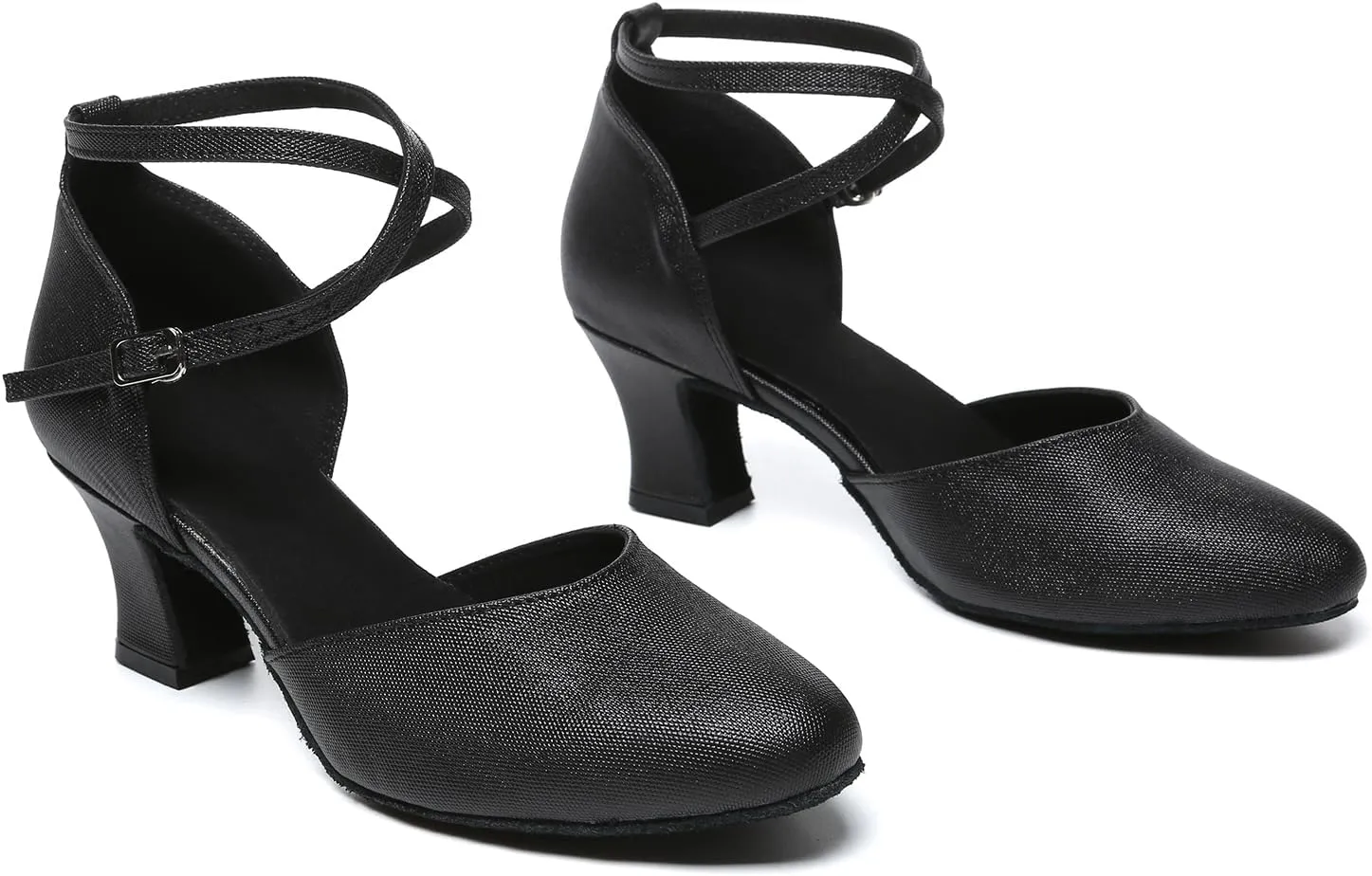 DKZSYIM Women Ballroom Latin Dance Shoes Closed Toe Salsa Tango Party Dance Shoes,Model YC-L639