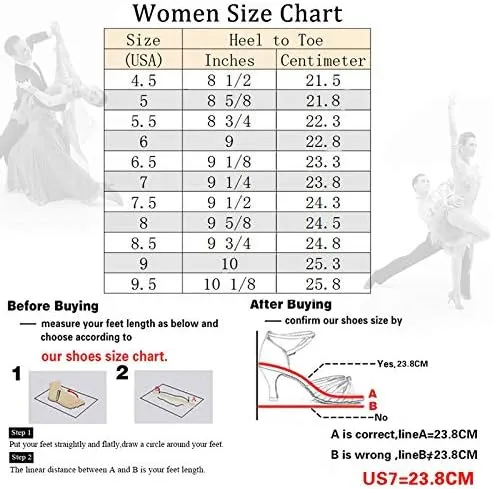 DKZSYIM Women's Latin Dance Shoes Ballroom Practice Performance Dance Shoes Model YCL391