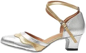 DKZSYIM Women's Professional Latin Dance Shoes Ballroom Wedding Performance Shoes,Model YCL212