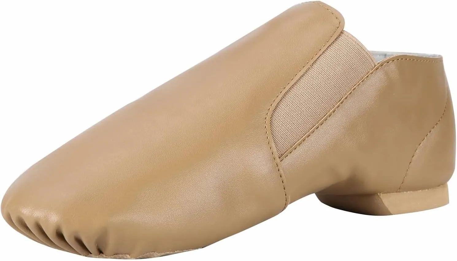 Dynadans Unisex PU Leather Upper Slip-on Jazz Shoe with Elastics for Women and Men's Dance Shoes UG