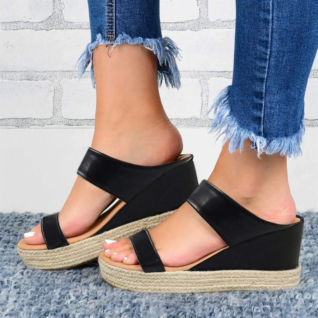 Eduavar Sandals for Women 2023, Orthopedic Sandals for Women Espadrille Wedge Platform Sandals Anti-Slip Sandals
