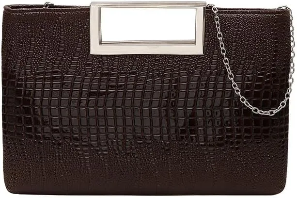 Elegant Cocodrilo Clutch Purses for Women Evening Bag PU Leather Handbag Crossbody Bag for Wedding 2025