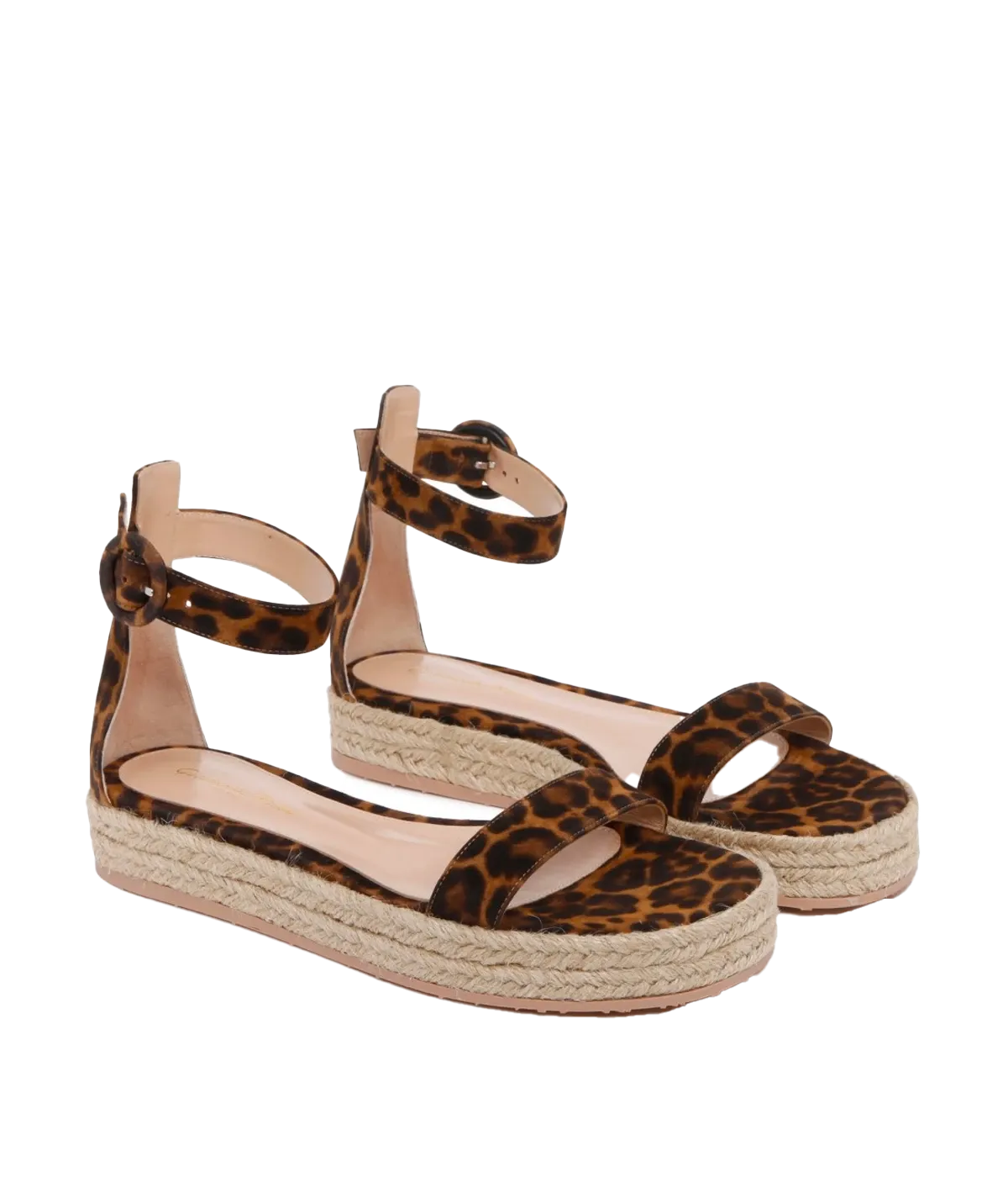 Espadrille Flat in Almond Leopard & Natural