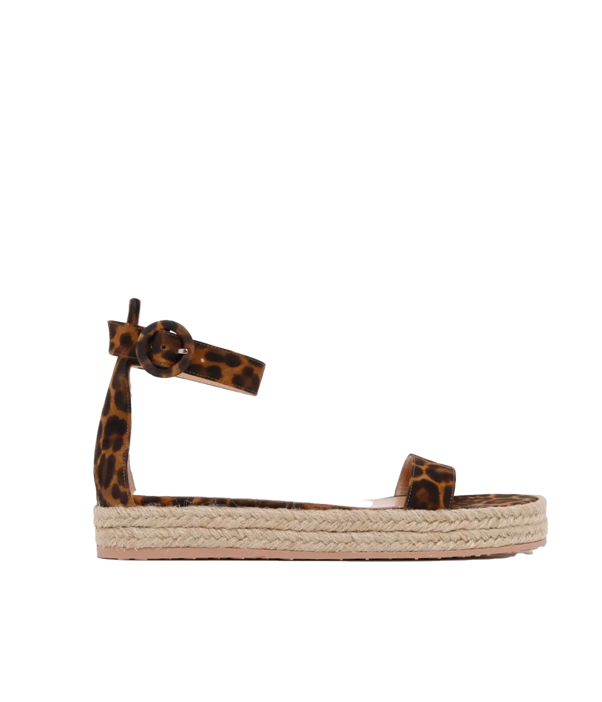 Espadrille Flat in Almond Leopard & Natural