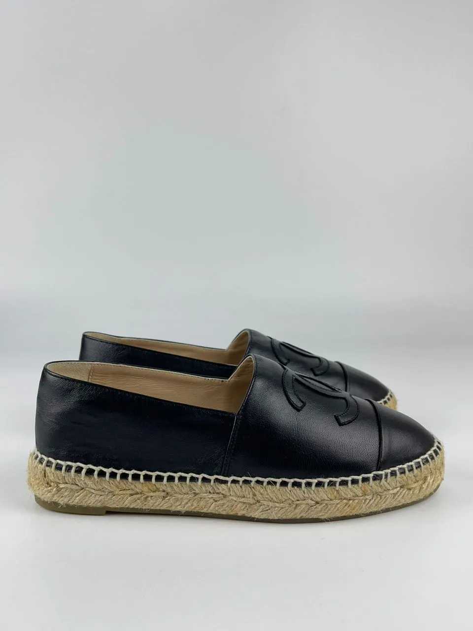 Espadrilles Black Lambskin Size 36