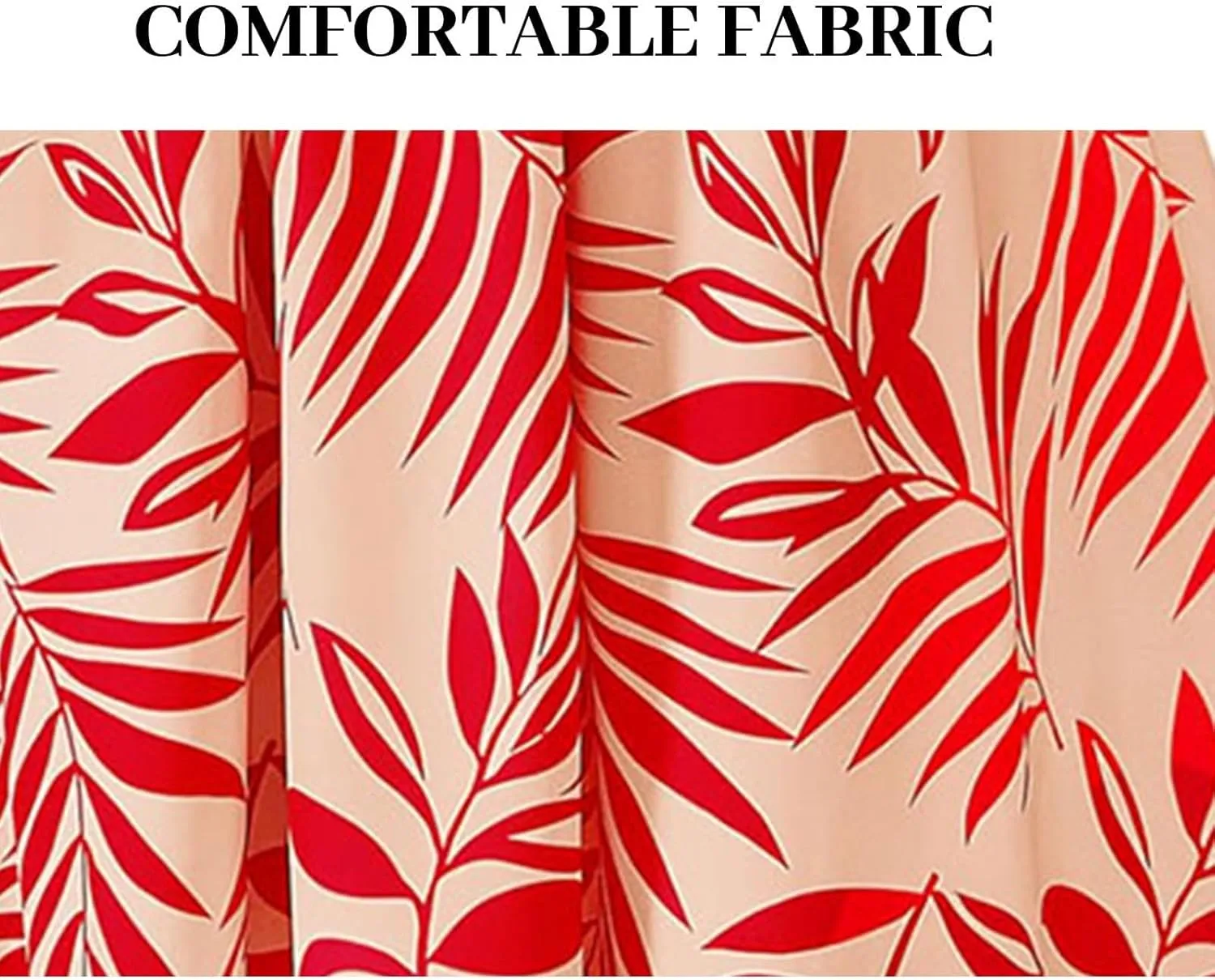 Floral Dress for Women Summer Casual Flowy Smocked Empire Waist Sleeveless Tie Beach A Line Maxi Dresses with Pockets