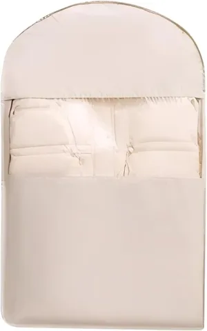 Garment Bags for Hanging Clothes, Space Saving Hanging Garment Bag with Self Compression Zipper, Cover Clothes Bags For Down Coat, for Closet Storage