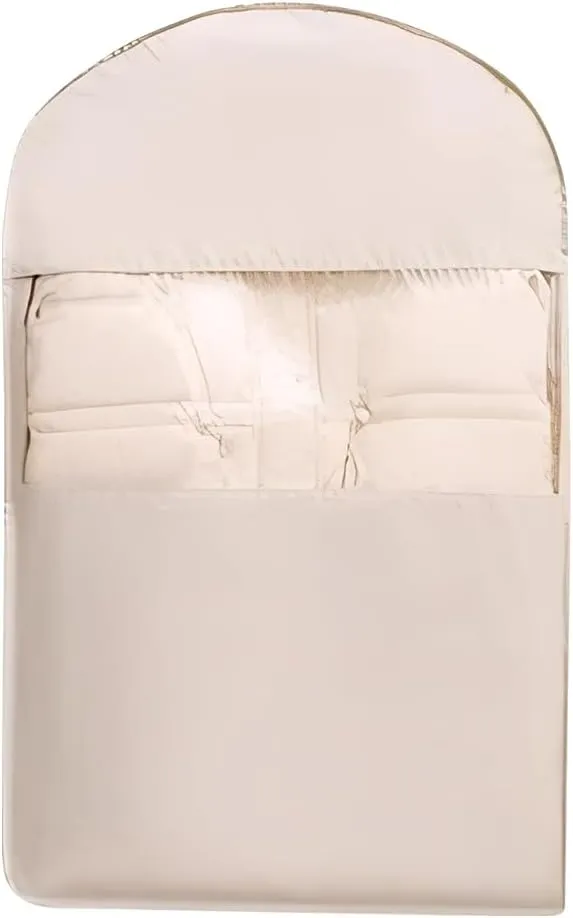 Garment Bags for Hanging Clothes, Space Saving Hanging Garment Bag with Self Compression Zipper, Cover Clothes Bags For Down Coat, for Closet Storage