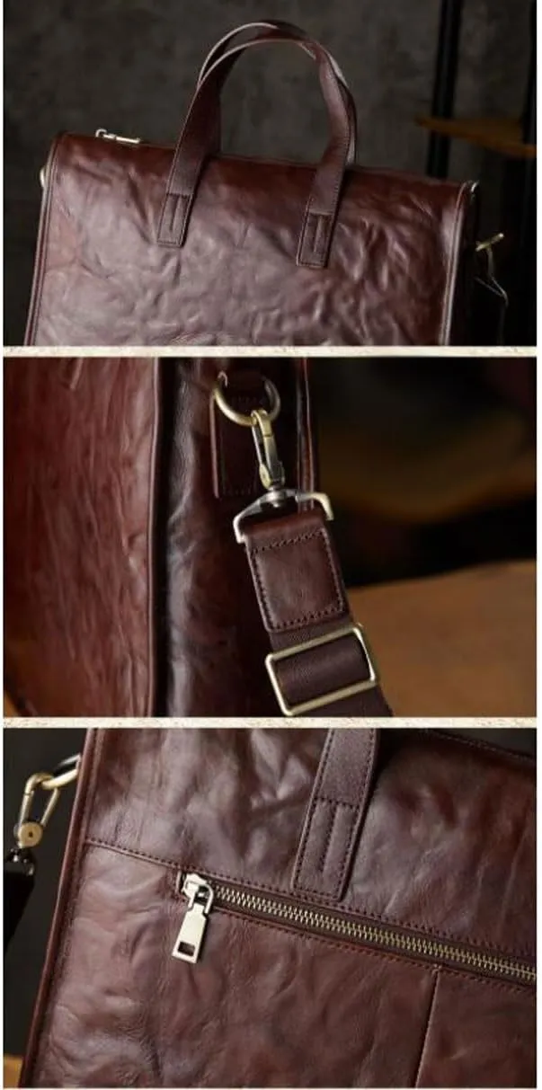 Genuine Leather Laptop Bags Handbags Mens Briefcases Luggage Travel Bags Messenger Shoulder Bags Computers Bags