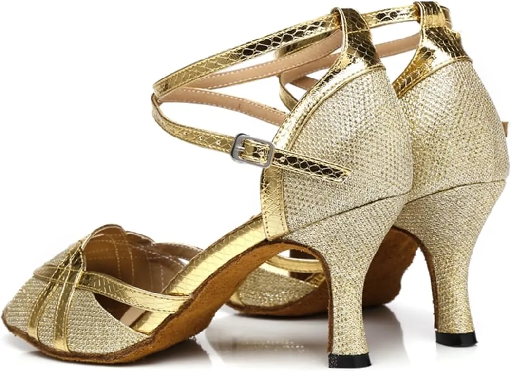 Glitter Ballroom Dance Shoes for Women Salsa Latin Tango Wedding Party