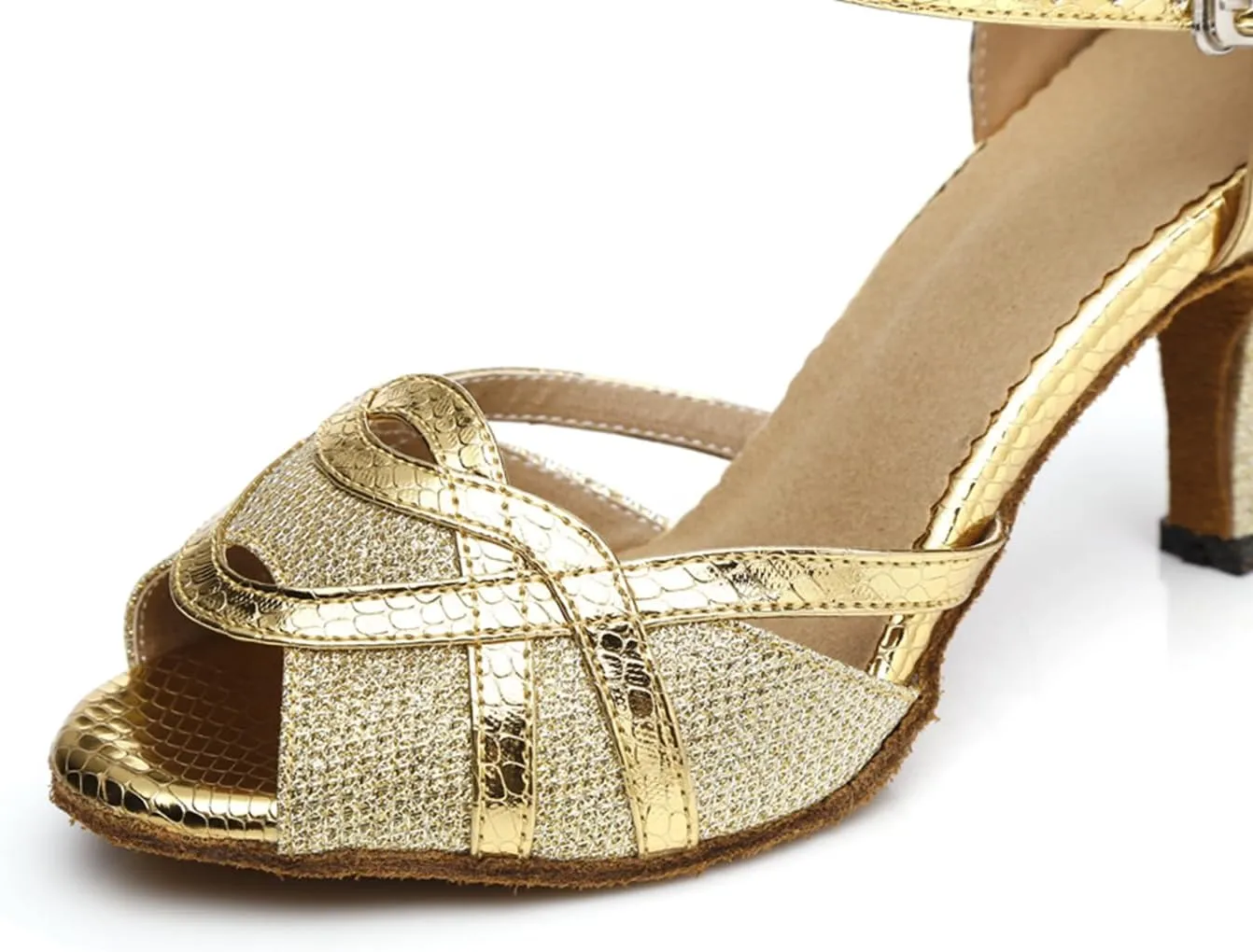 Glitter Ballroom Dance Shoes for Women Salsa Latin Tango Wedding Party
