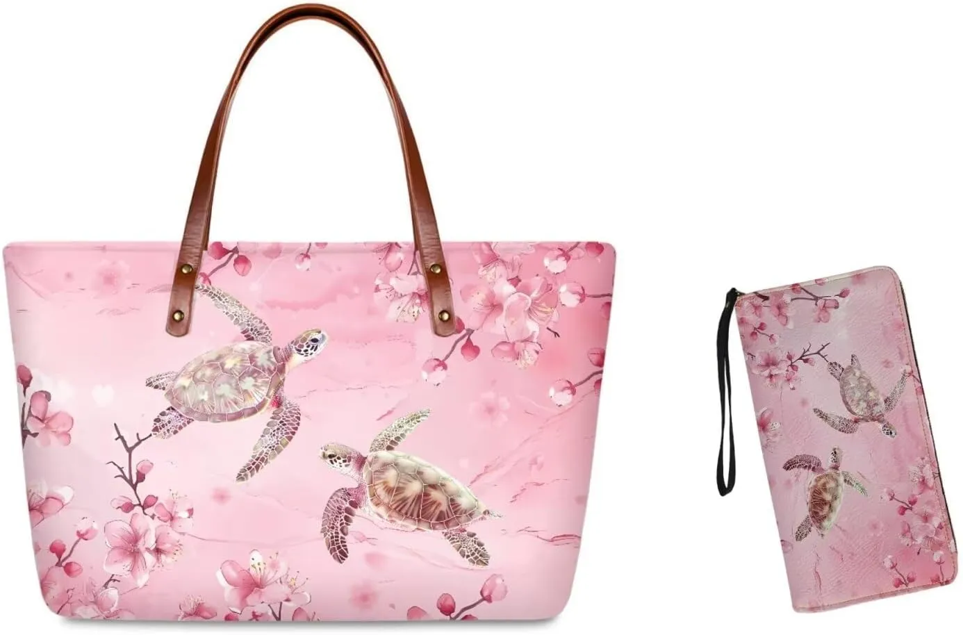 Handbags for Women Large Capacity Crossbody Totes with Wallet Clutch 2pcs Set