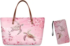 Handbags for Women Large Capacity Crossbody Totes with Wallet Clutch 2pcs Set