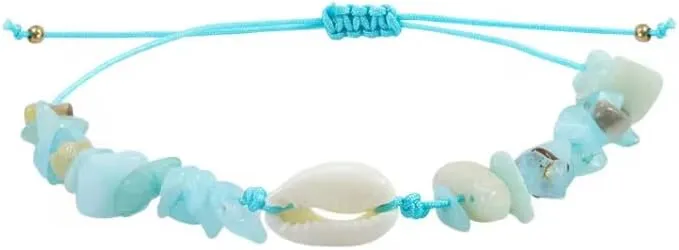 Handmade Boho Natural Stone Shell Beads Bracelets For Women Men Hand Woven Rope Bracelet Friendship