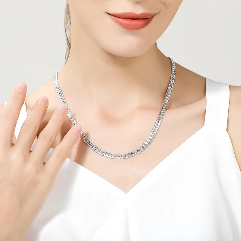 Hip Hop Long Link Chain Necklace Jewelry for Men in Gold Color and Silver