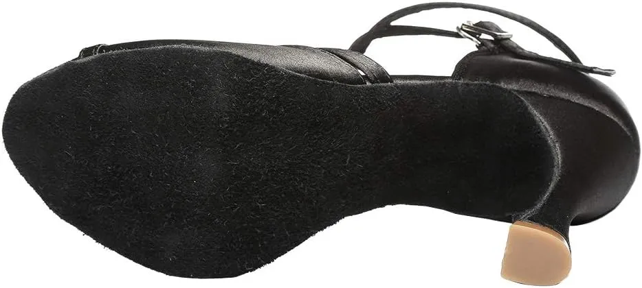 HIPPOSEUS Women Professional Latin Dance Shoes Open Toe Ballroom Salsa Bachata Shoe,Model YCL