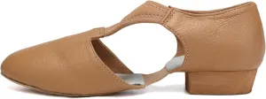 HIPPOSEUS Women's Leather Jazz Shoe Slip-on Jazz Dance Slippers Indoor,Model 1305