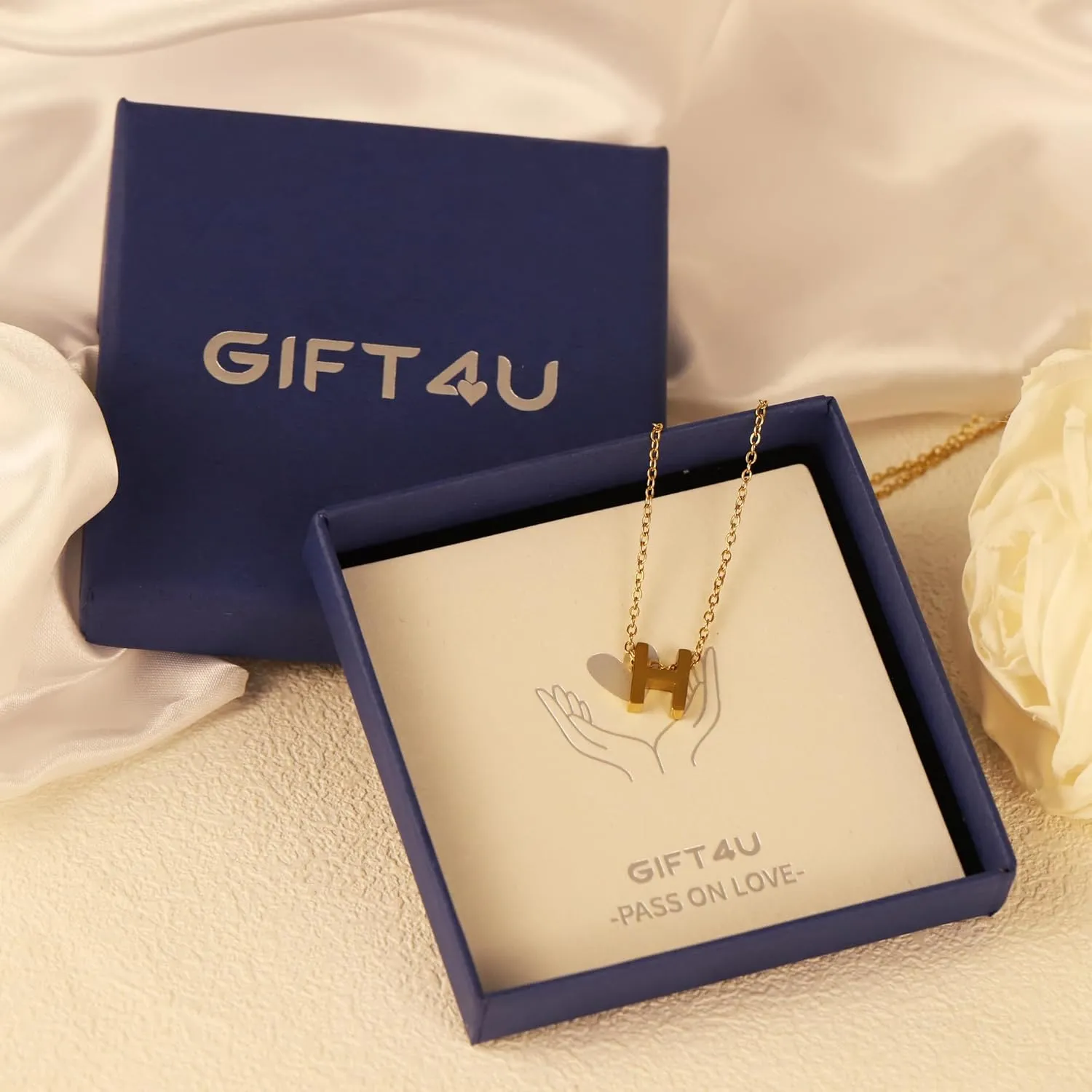 Initial Necklaces for Women, Layered 18K Gold Plated Letter A-Z Initial Necklace, Dainty Gold Name Jewelry, Gifts for Women