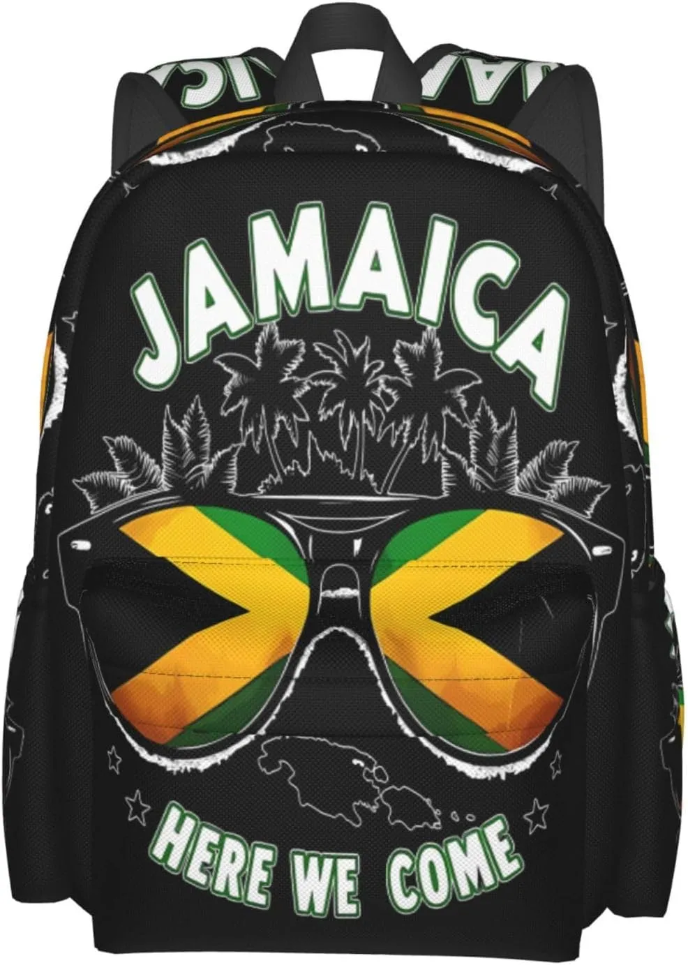 Jamaica Vacation Here We Come Laptop Backpack Work Travel Backpacks Business Rucksack Casual Outdoor Daypack with Adjustable Strap Bags for Sports Office Gym Hiking