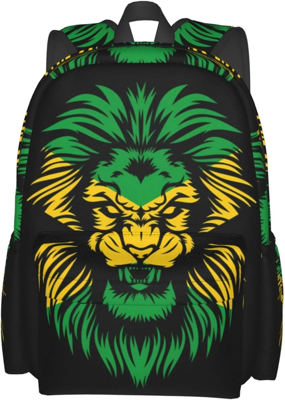 Jamaican Flag Rasta Lion Head Laptop Backpack Work Travel Backpacks Business Rucksack Casual Outdoor Daypack with Adjustable Strap Bags for Sports Office Gym Hiking