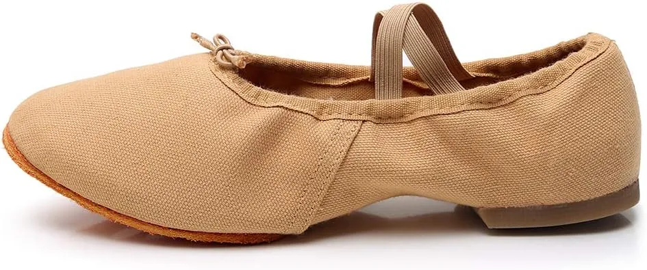 JUODVMP Canvas Jazz Slip-On Dance Shoes for Adult Women,Model MFFBJSX