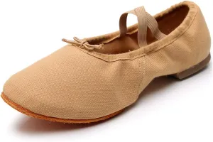 JUODVMP Canvas Jazz Slip-On Dance Shoes for Adult Women,Model MFFBJSX
