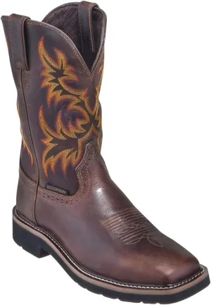 Justin Mens Stampede WP Pull-On Work Boots