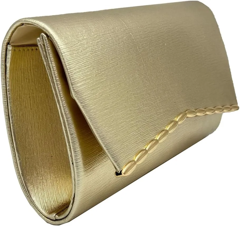 JYG Clutch Purse for Women Elegant Evening Bags Envelope Shoulder Crossbody Bag with Chain for Wedding Party