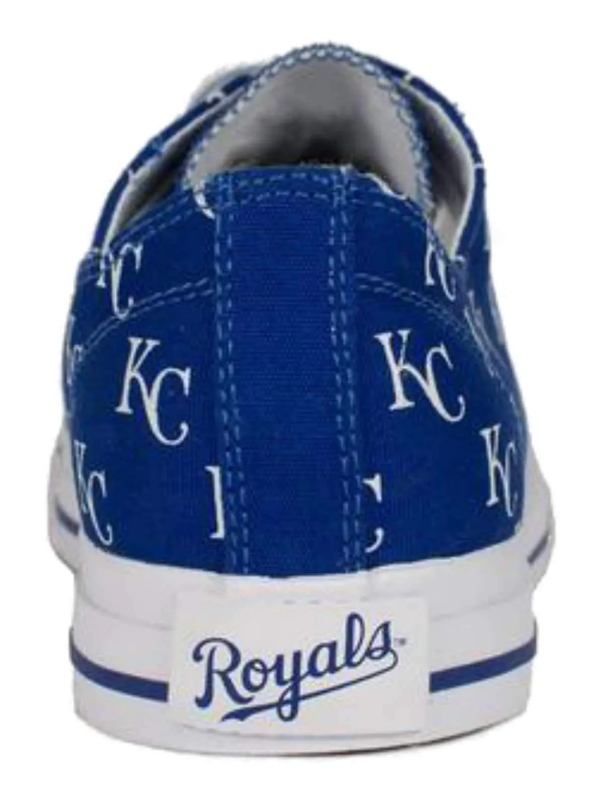 Kansas City Royals Row One WOMEN'S Blue Multi Logo Canvas Lace Up Shoes