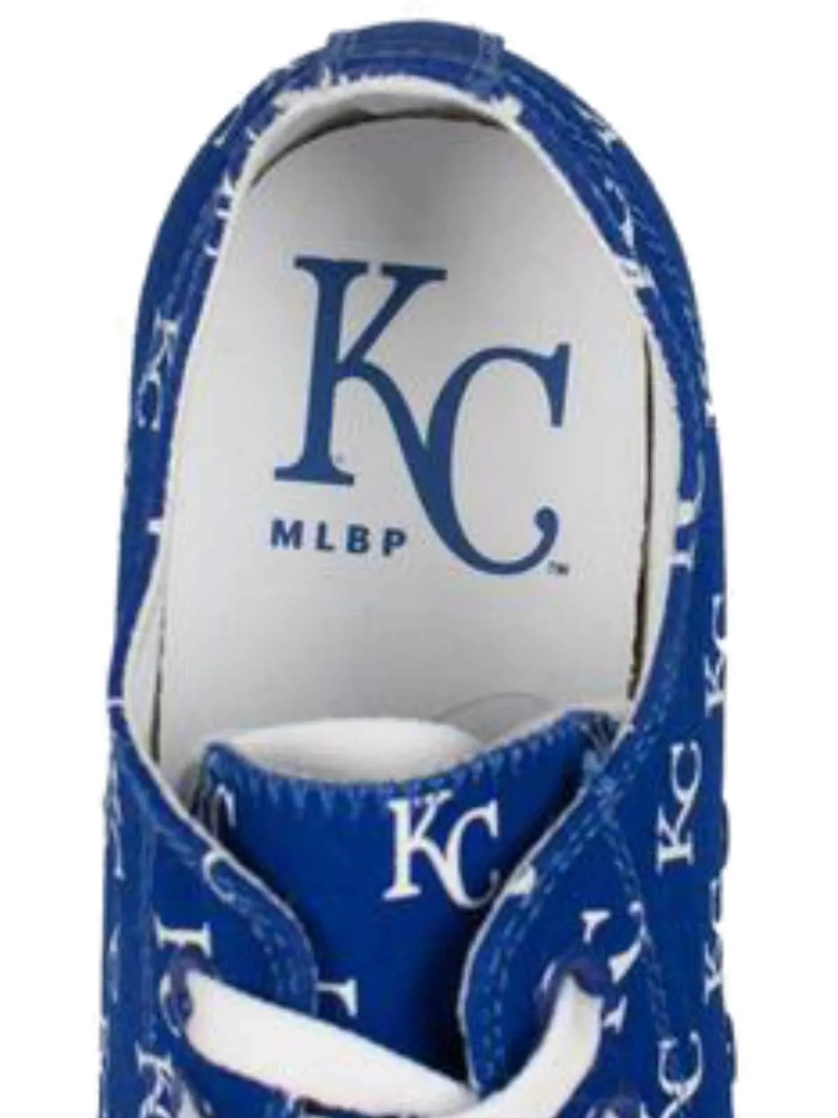 Kansas City Royals Row One WOMEN'S Blue Multi Logo Canvas Lace Up Shoes
