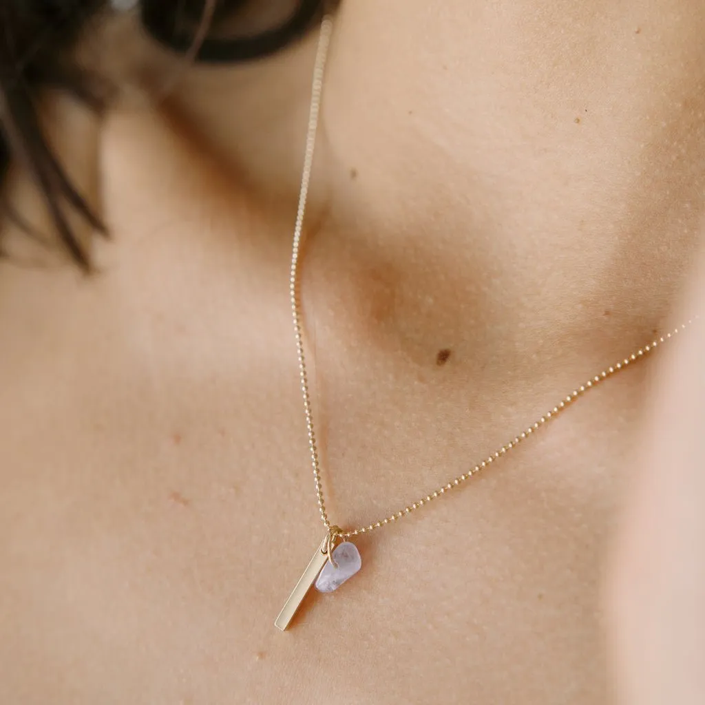 Karma Crystal   Bar Necklace