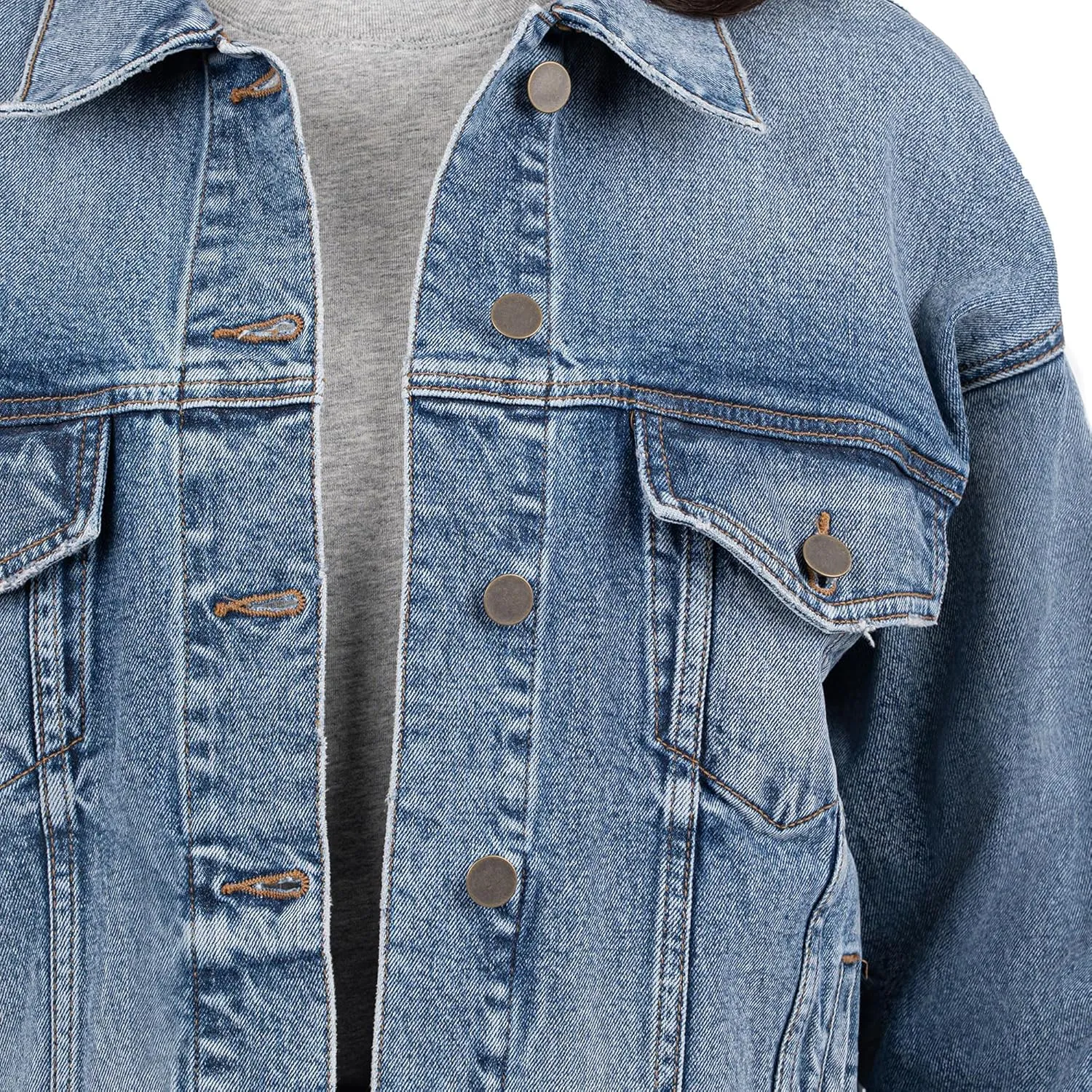 KUT from the Kloth Women's Liz Trucker Drop Jacket Soulder