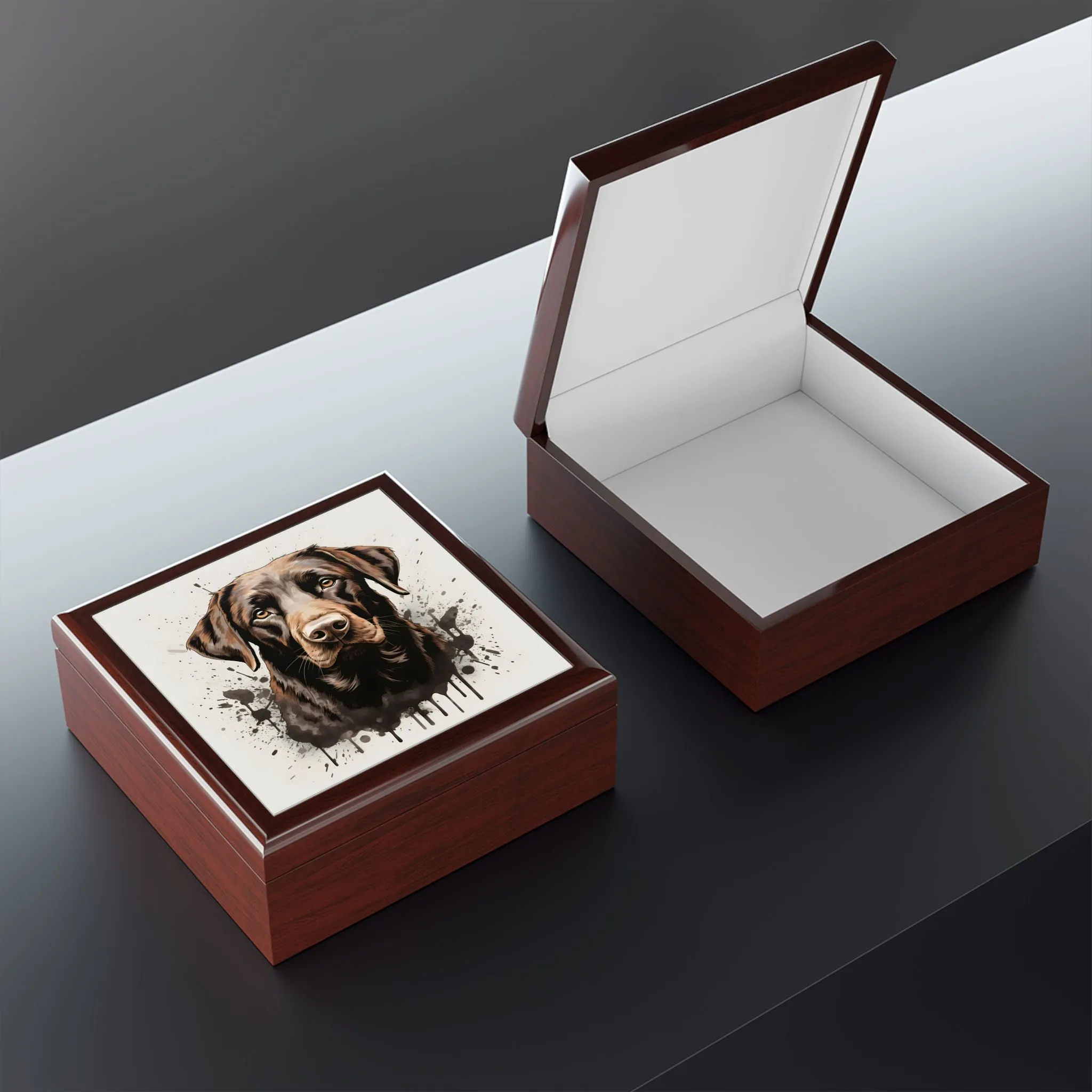 Labrador Retriever Art Print Gift and Jewelry Box
