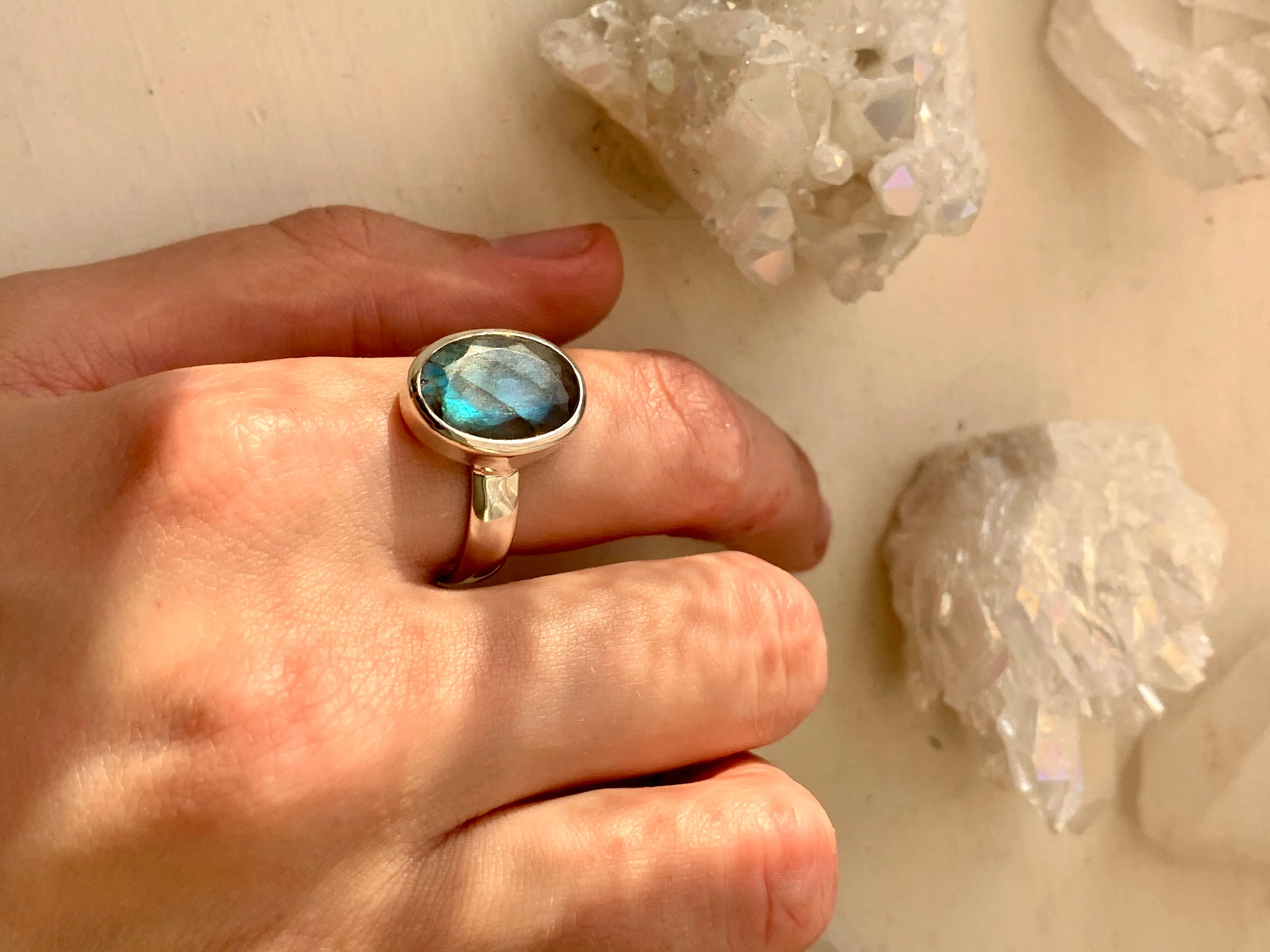 Labradorite Sabina Ring - Medium Oval