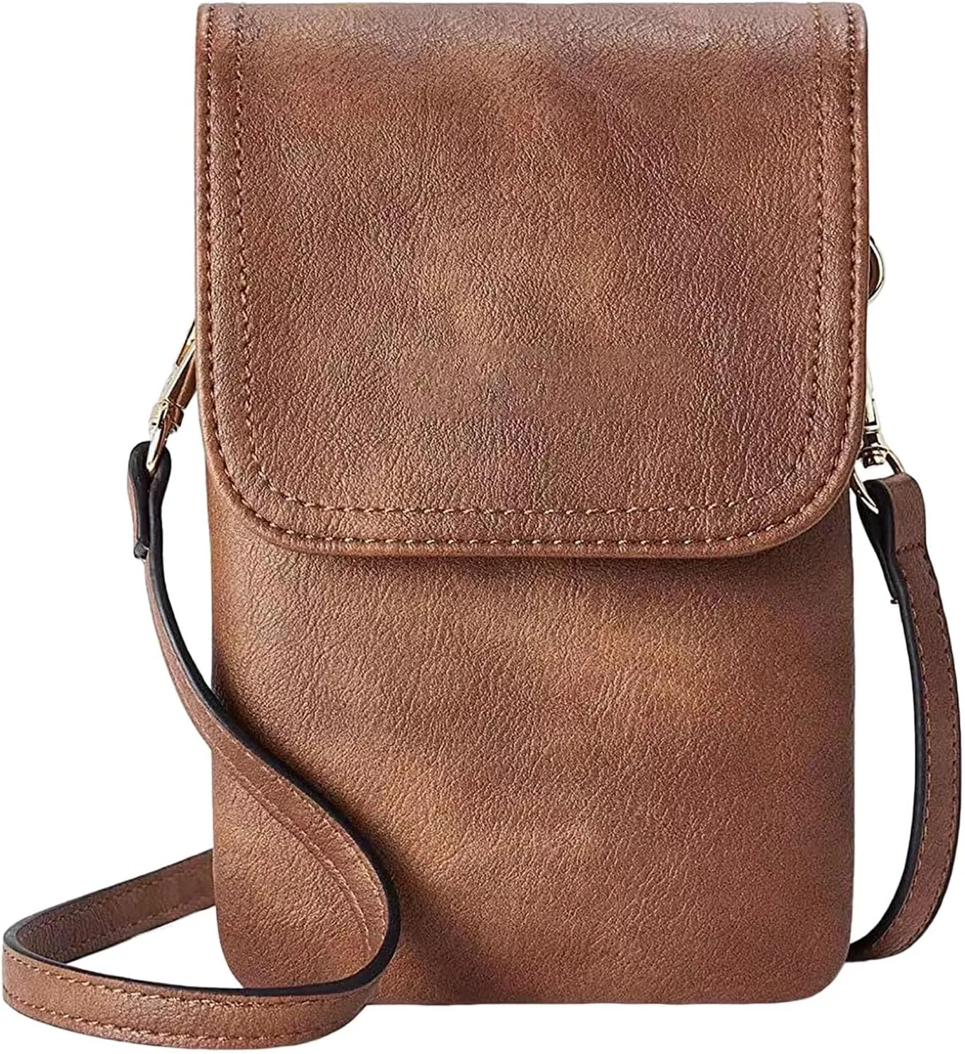 Ladies Soft Pu Leather Shoulder Bags Stadium Crossbody Messenger Bags for Concerts Sporting Events Gifts for Mom(Brown)