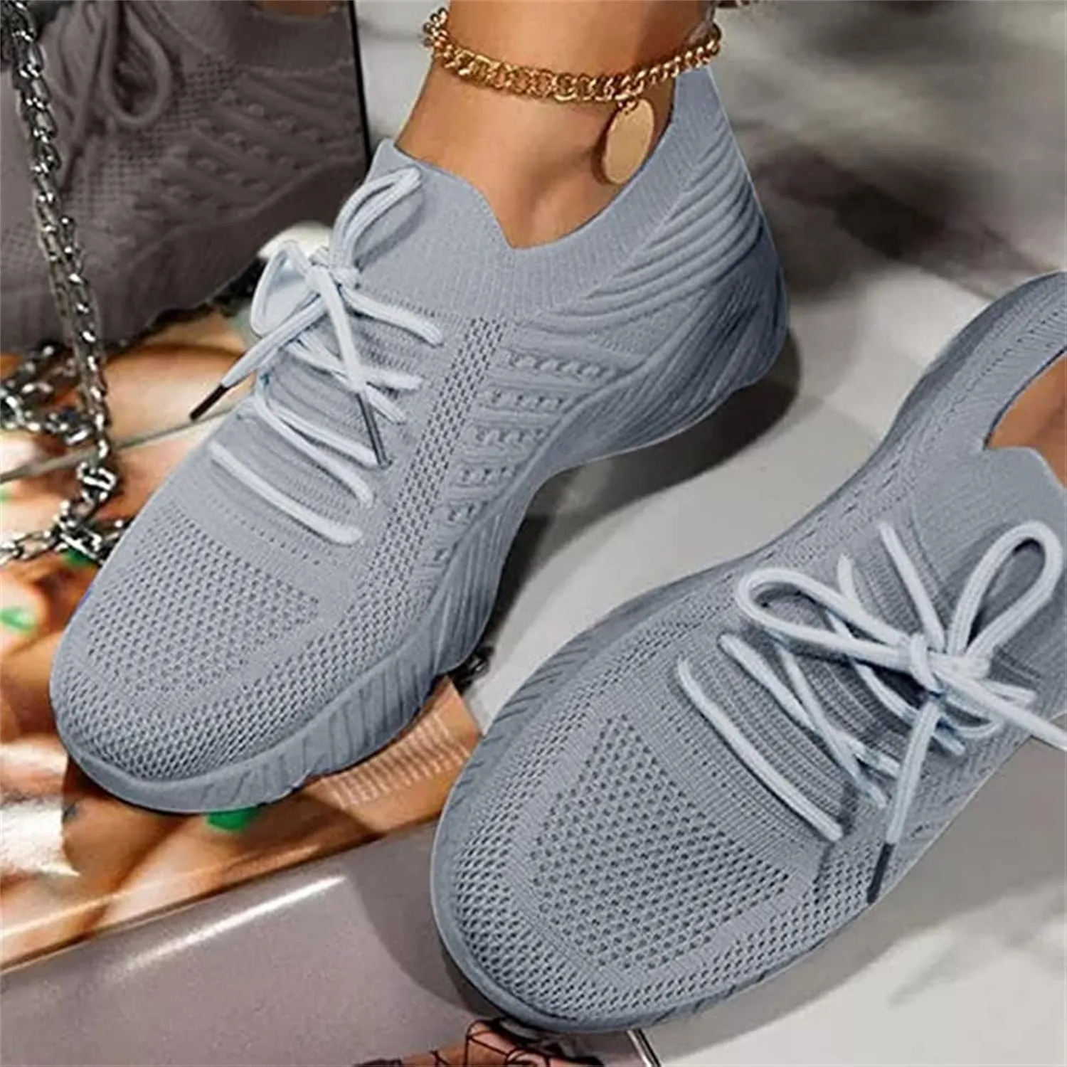 Ladmiple Gym Shoes For Women Workout Running Walking Shoes Lightweight Non Slip Casual Slip On Athletic Tennis Sneakers
