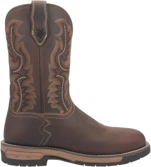 Laredo Mens Stringfellow 11 Inch Waterproof Steel Toe Work Safety Shoes Casual - Brown