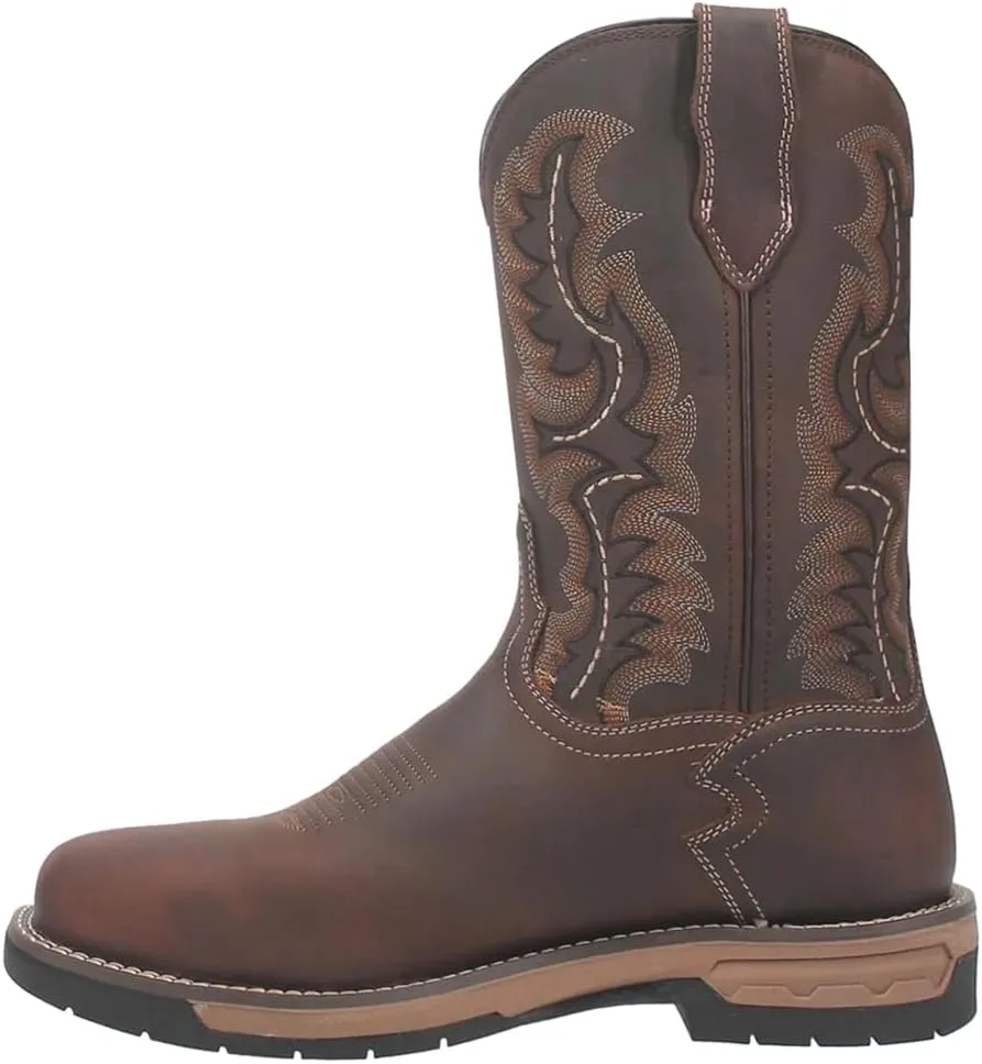 Laredo Mens Stringfellow 11 Inch Waterproof Steel Toe Work Safety Shoes Casual - Brown