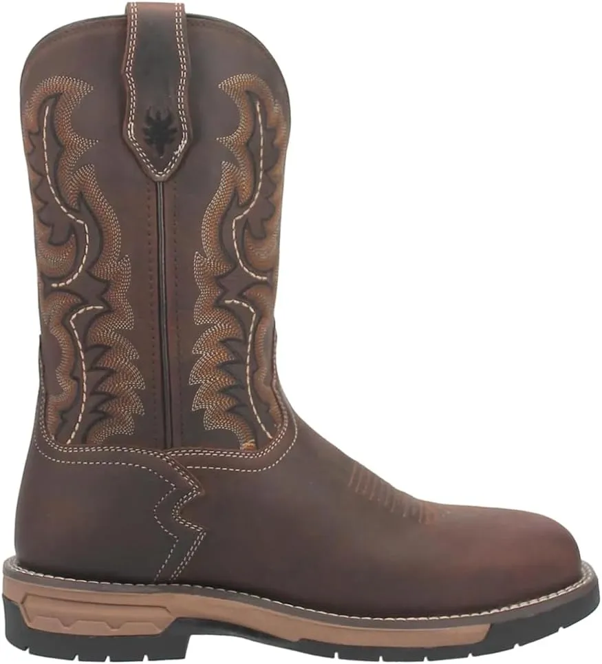 Laredo Mens Stringfellow 11 Inch Waterproof Steel Toe Work Safety Shoes Casual - Brown