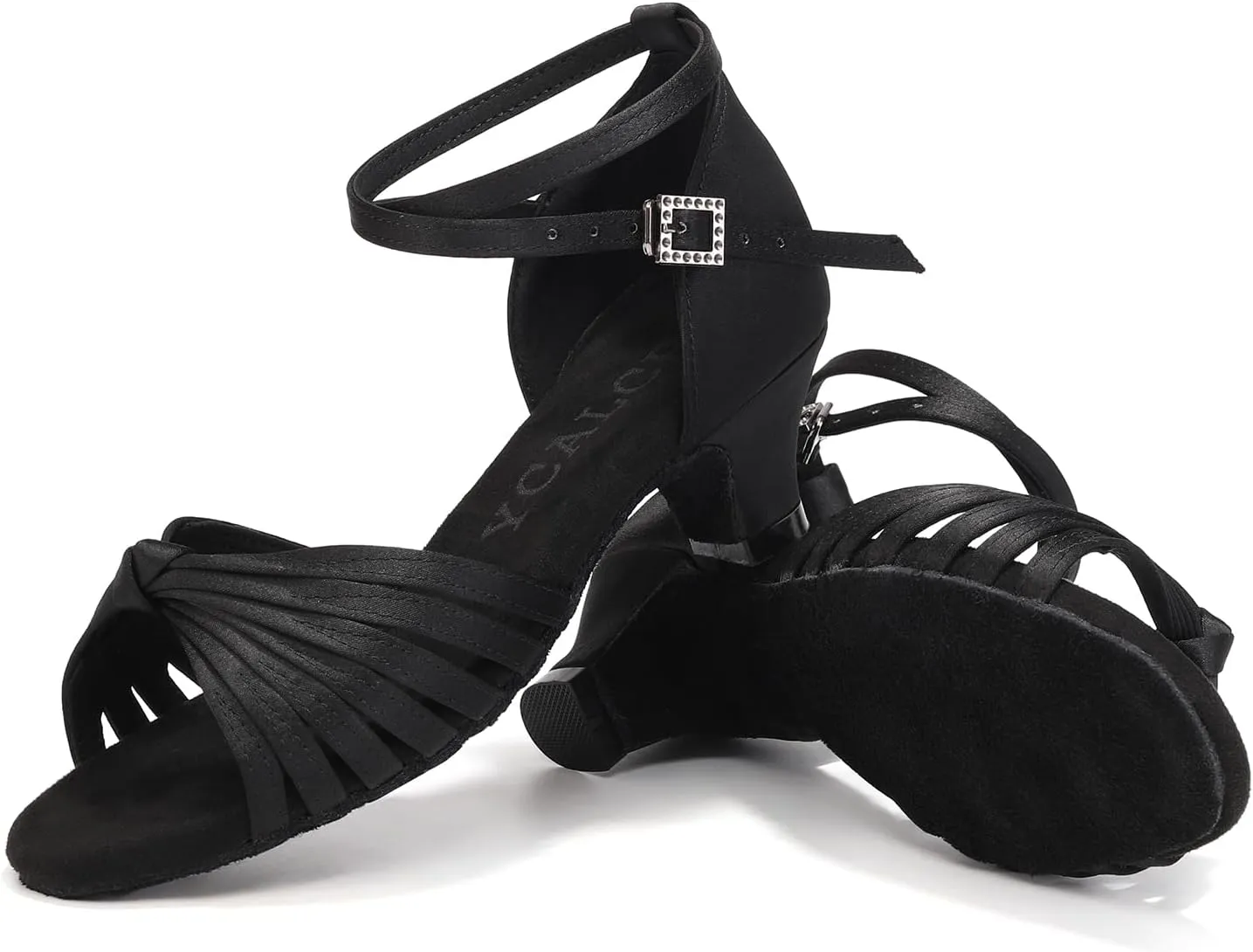 Latin Ballroom Dance Shoes Girls Latin Dance Shoes Low Heels Salsa Tango Professional Performance Practice Dance Shoes for Girls Kids