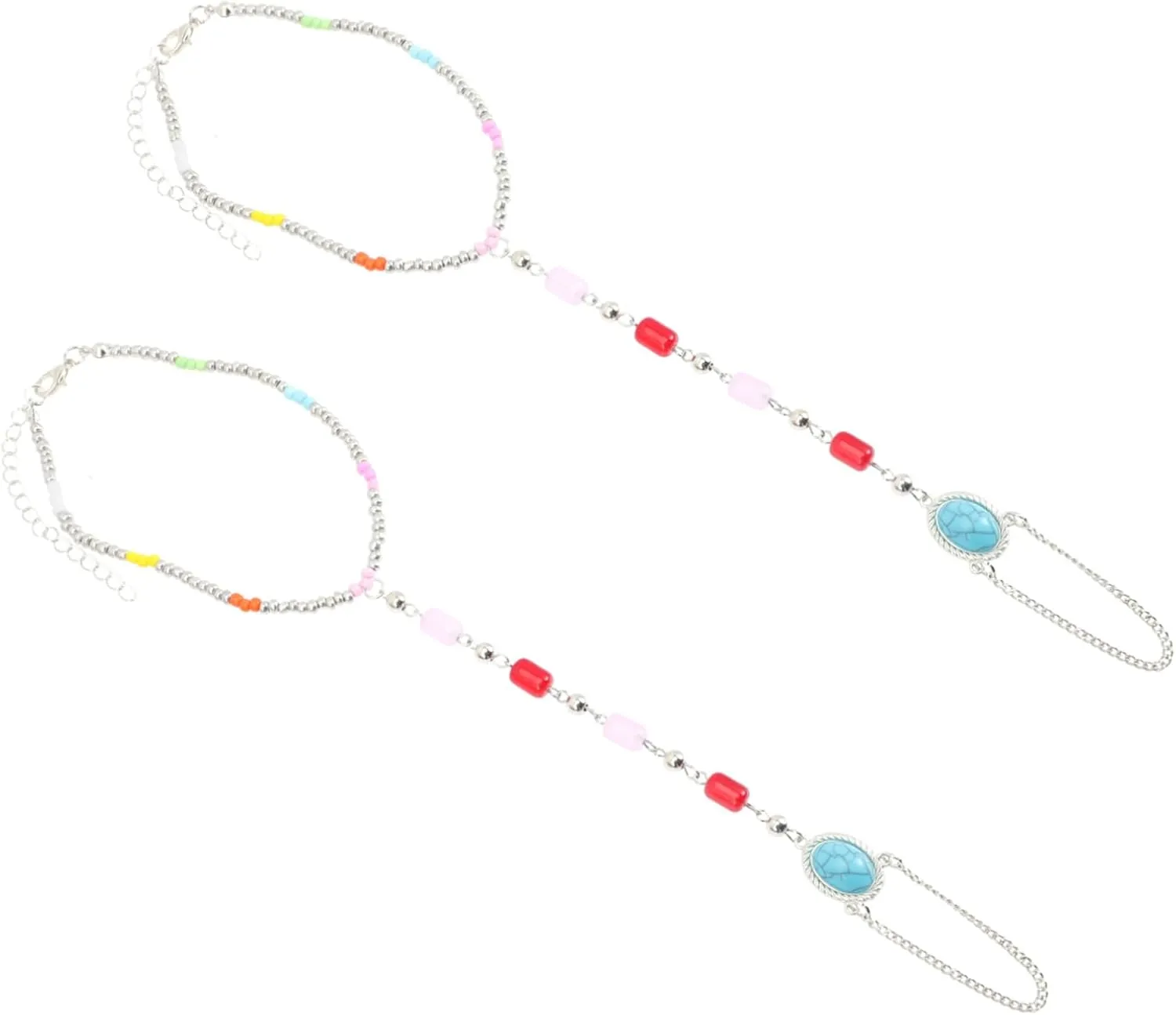 LIFKOME Beaded Anklet for Women Foot Jewelry Set Ankle Bracelet Summer Anklet Chain for Beach