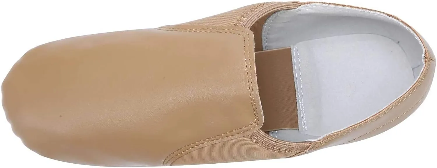 Linodes PU Leather Jazz Shoe Slip On Dance Shoes for Girls and Boys (Toddler/Little Kid/Big Kid)