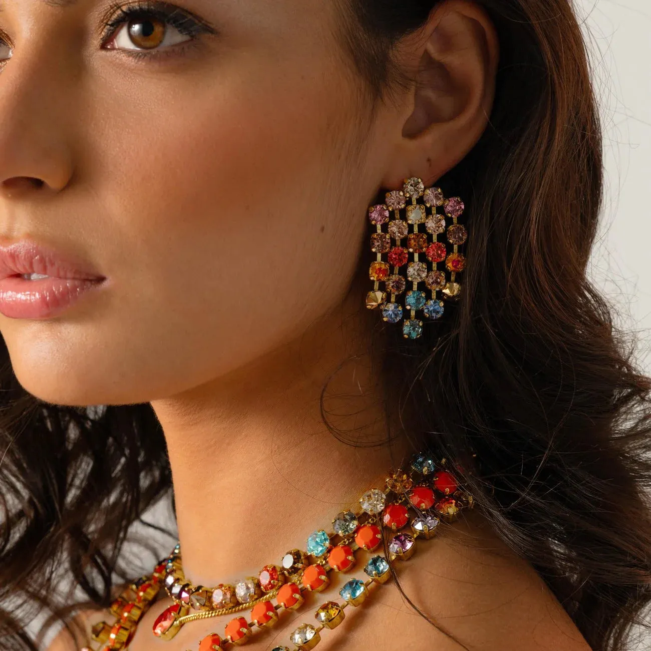 Lumi Necklace in Fuchsia and Gold - TOVA