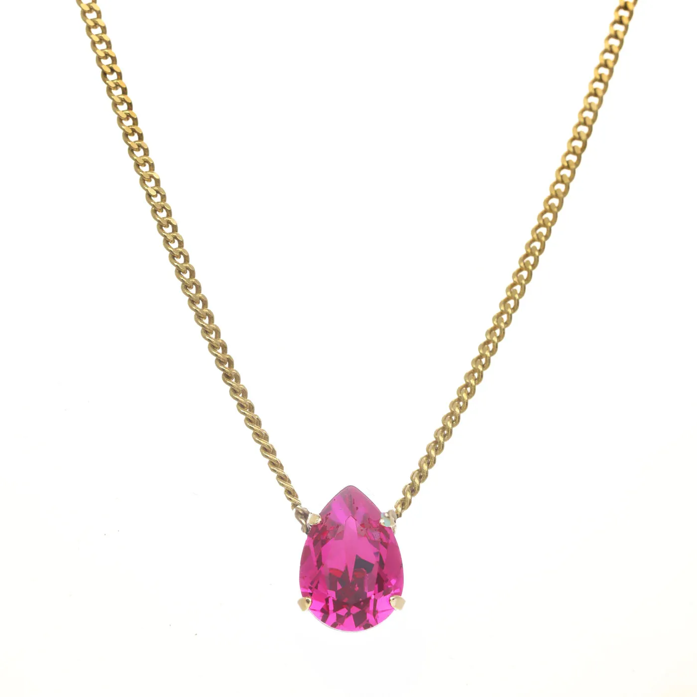 Lumi Necklace in Fuchsia and Gold - TOVA