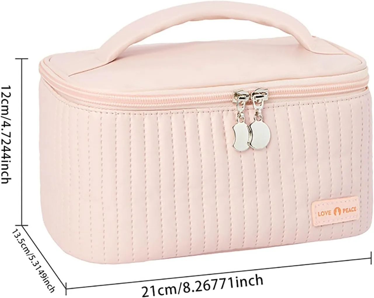 Makeup Bags for Women 2025 New Upgrade Portable Waterproof PU Leather Large Capacity Pink Makeup Bag,Travel Toiletry Bag,Cosmetic Bag,Small Makeup Pouch for Daughter Girls Gifts Women