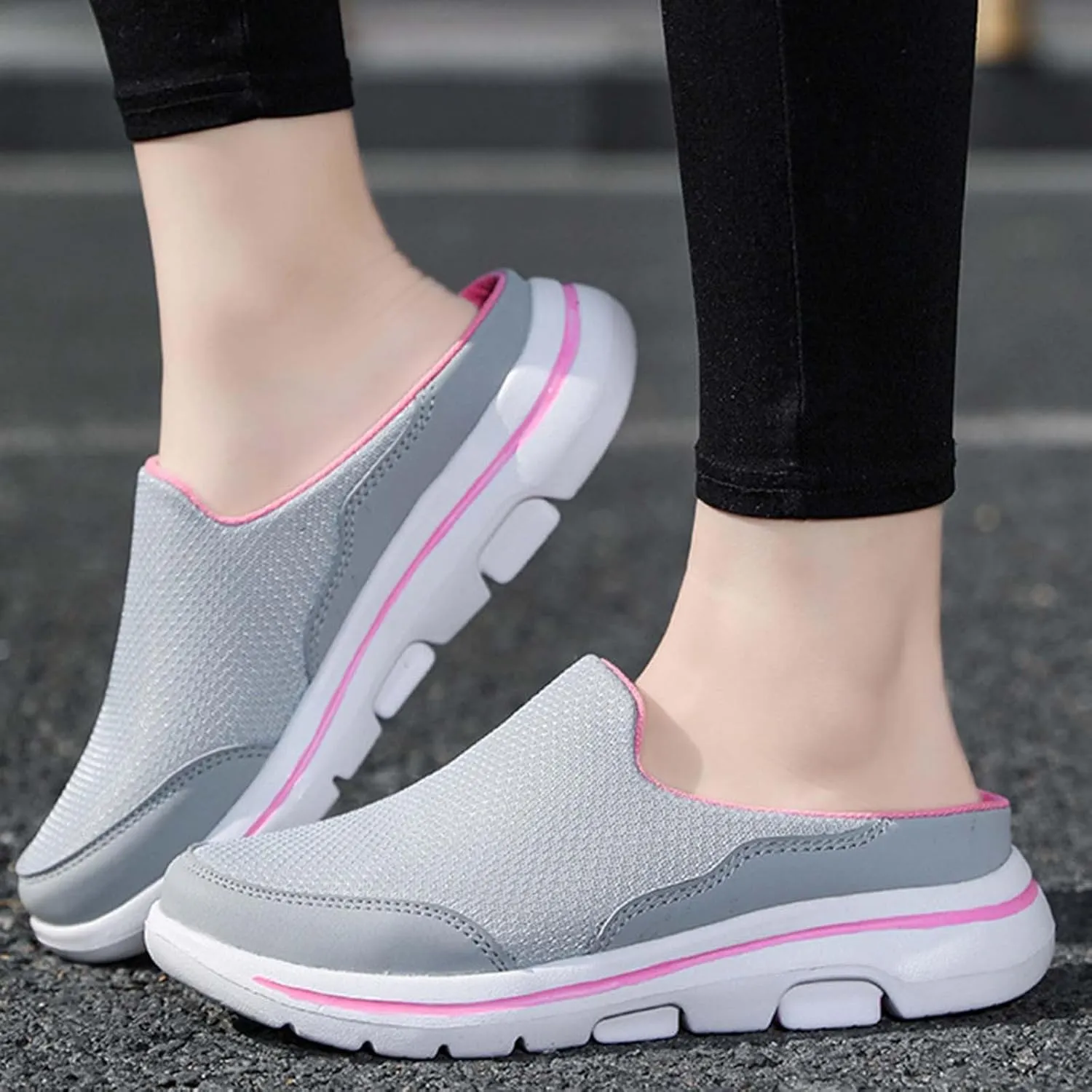 Men's Breathable Barefoot Shoes Soft Flat Soled Slip On Mesh Shoes Heelless Walking Shoes Business Walking Men
