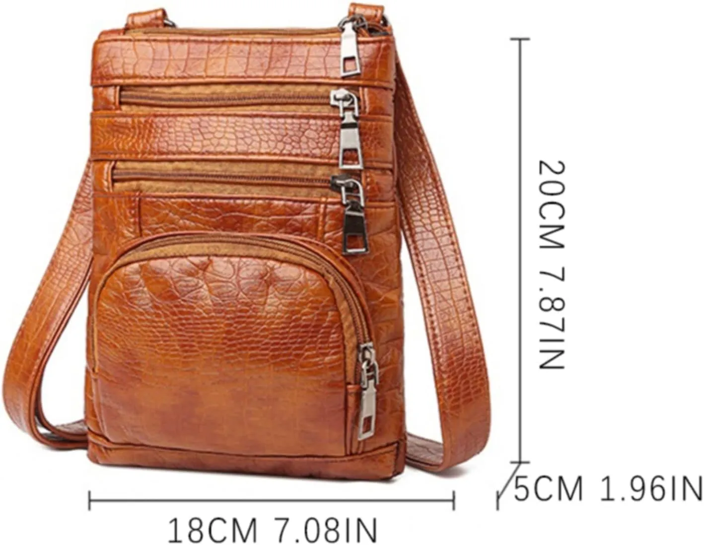 Mens Messenger Bag Leather Crossbody Purse Women's Purse
