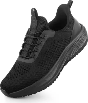 Men's Non Slip Work Shoes, Slip Resistant Food Service Shoes, Slip On Chef Kitchen Restaurant Sneakers, Mesh Work Footwear, Lightweight Walking Shoes, Casual Fashion