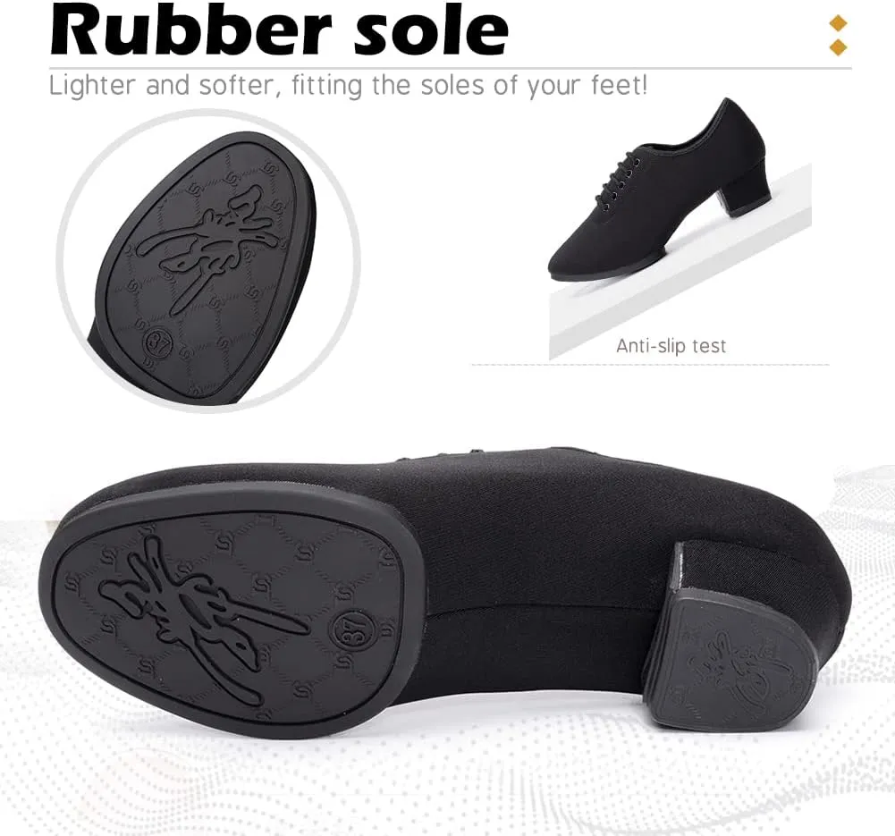 Men's Professional Latin Dance Shoes Lace-up Ballroom Tango Waltz Salsa Modern Dance Performance Shoes,Model 518